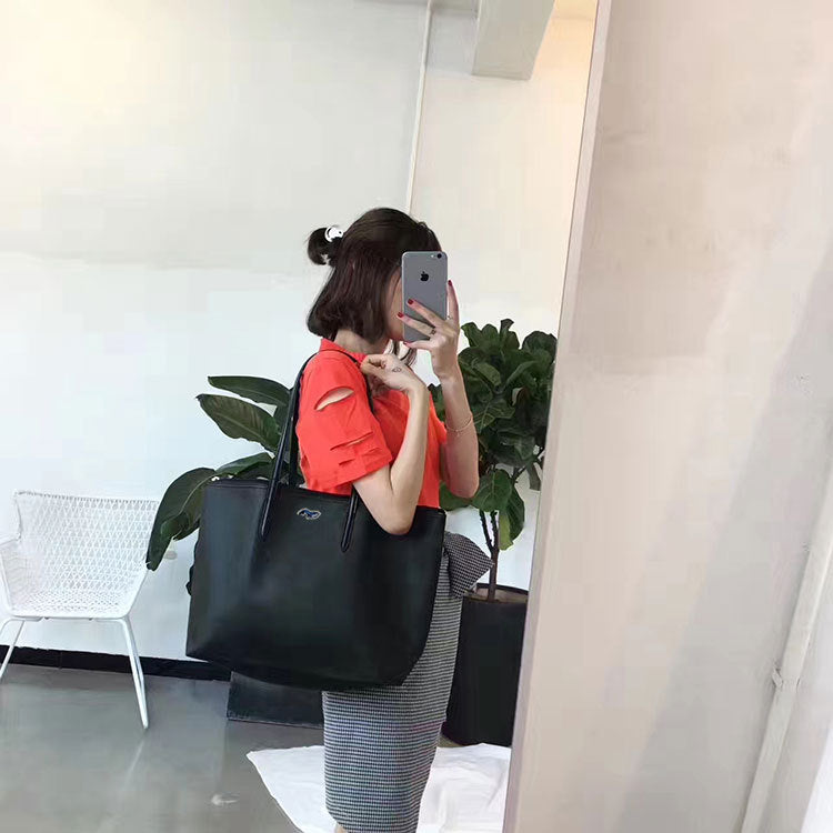 [High Version] French New Crocodile Women's Bag Shopping Bag Large Capacity Shoulder Bag Portable Dumpling Bag Tote Bag