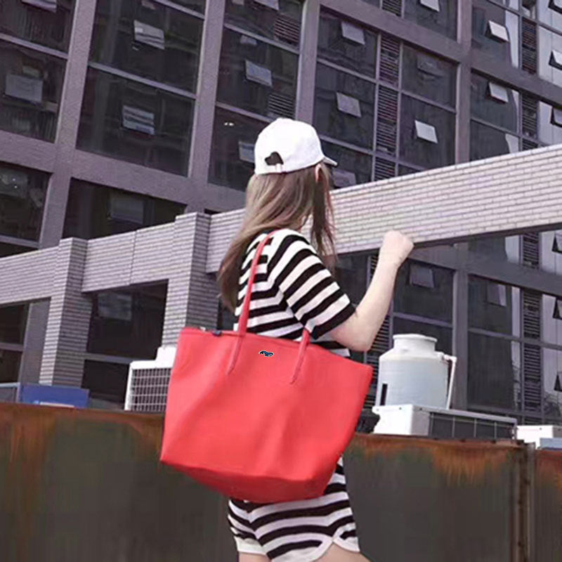 [High Version] French New Crocodile Women's Bag Shopping Bag Large Capacity Shoulder Bag Portable Dumpling Bag Tote Bag