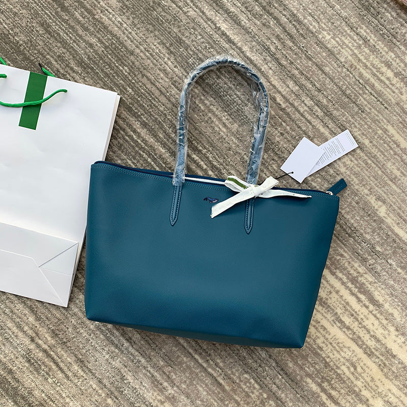 [High Version] French New Crocodile Women's Bag Shopping Bag Large Capacity Shoulder Bag Portable Dumpling Bag Tote Bag