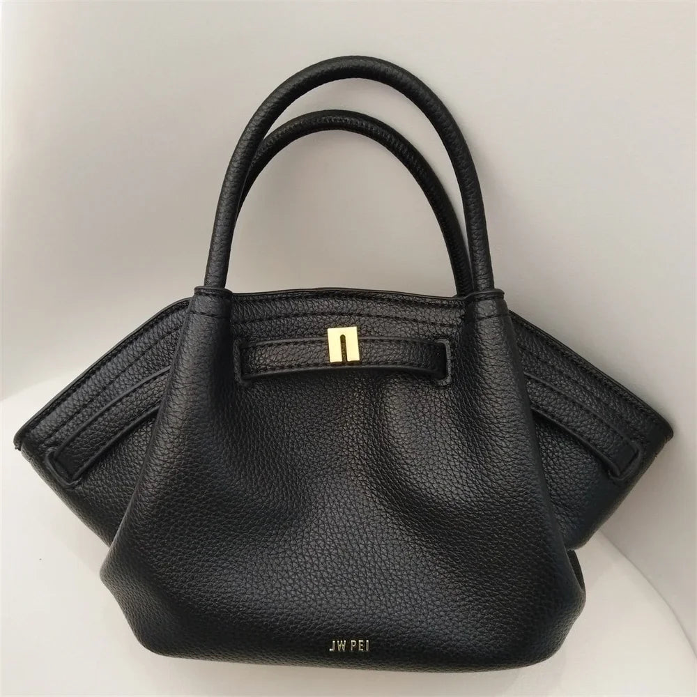 JW PEI 2025New Women's Canvas Brown Crossbody Shoulder Bag Mini Vegan Leather Tote Bag Handbag Dumpling Bag High Quality Leather