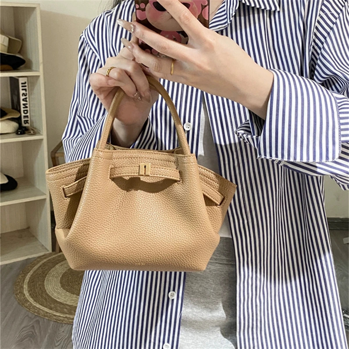 JW PEI 2025New Women's Canvas Brown Crossbody Shoulder Bag Mini Vegan Leather Tote Bag Handbag Dumpling Bag High Quality Leather
