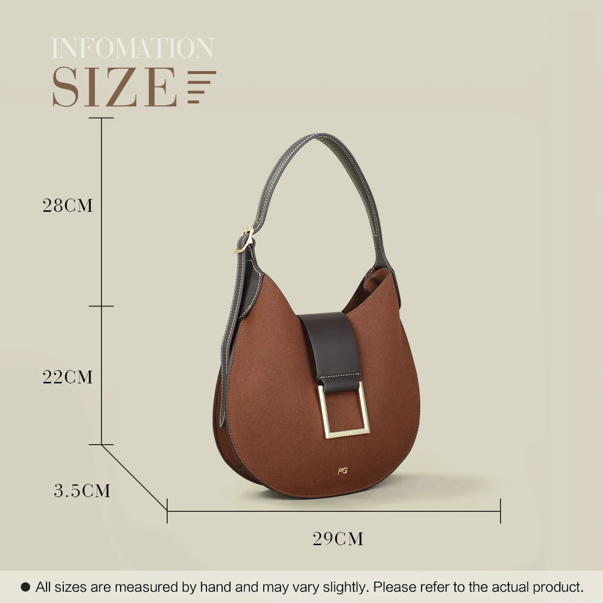 PG 2026 Fashion Design Under-leg Bag Classic Design High-end minimalist elegant women's dumpling shape handbag