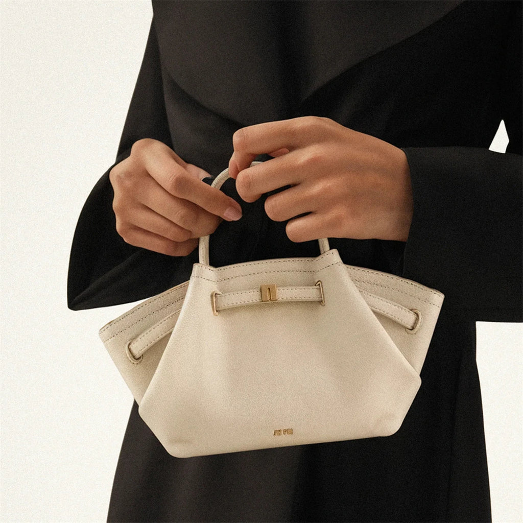 JW PEI 2025New Women's Canvas Brown Crossbody Shoulder Bag Mini Vegan Leather Tote Bag Handbag Dumpling Bag High Quality Leather