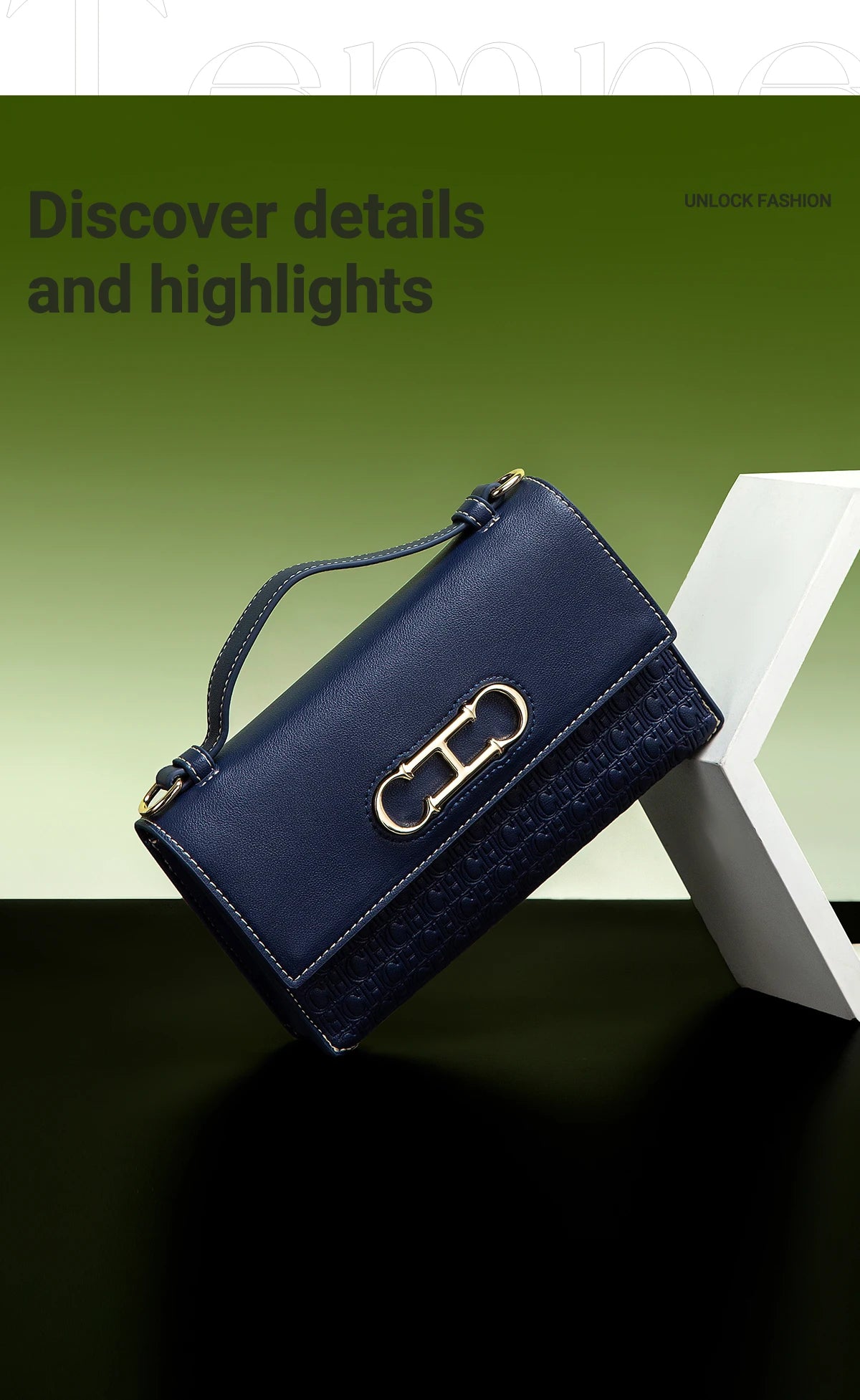 CH Crossbody Bag Brand Women's Bag Letter Print Leather Compact Elegant Handbag Tote Bag Exquisite Fashion Women's Bag