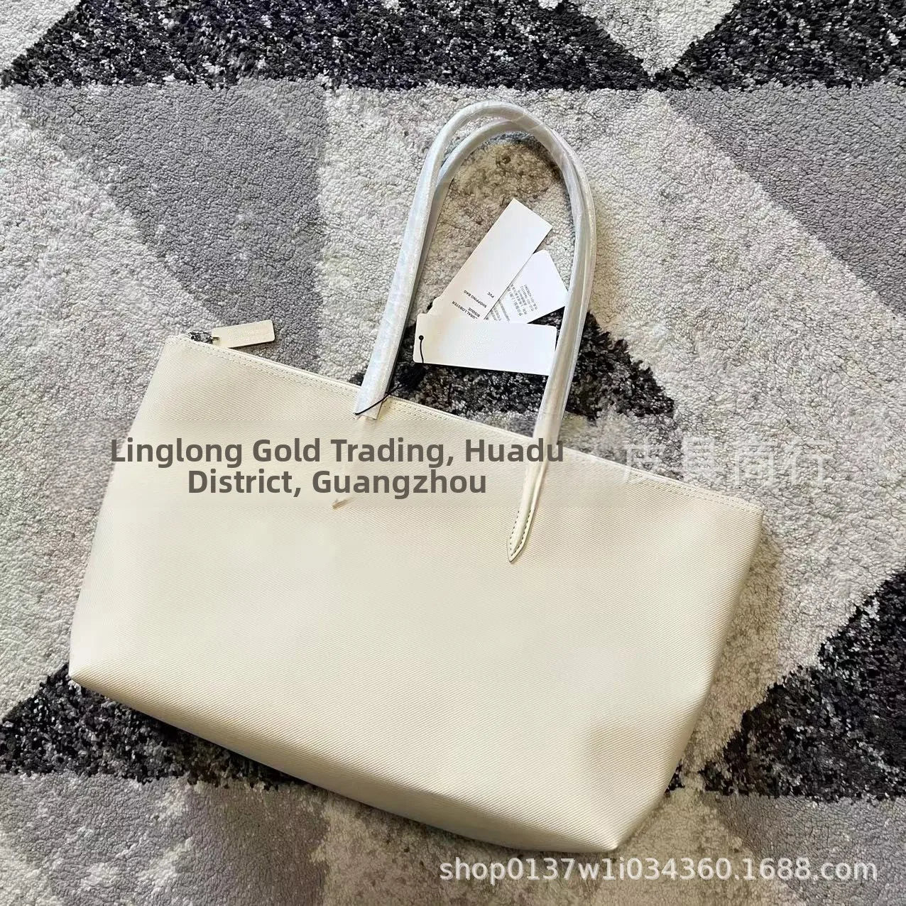 Large Capacity Shoulder Bag French New Style Crocodile Women's Handbag Shopping Bag Dumpling Bag Tote Bag Soft PVC Material